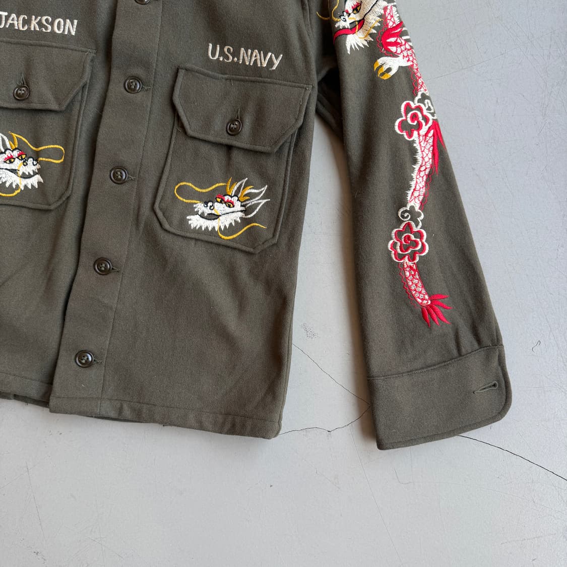 US navy 엠브로이드 셔츠 자켓 상품이미지4