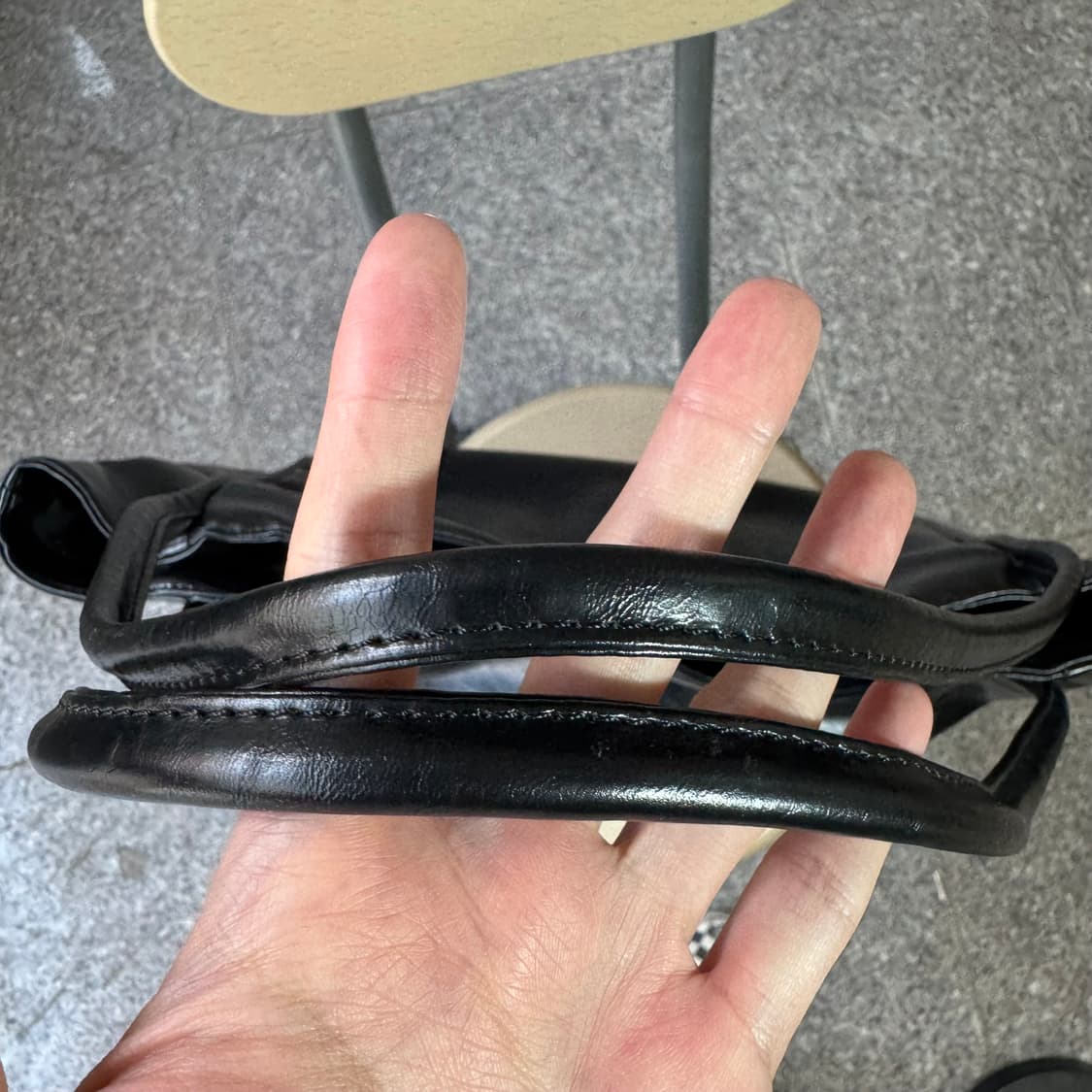 VTG JPN 페이크 레더 숄더백 상품이미지4