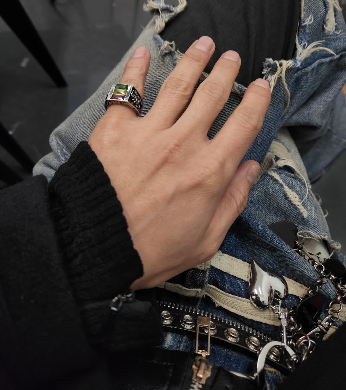 빈티지 수정 반지 925실버 /크롬하츠/ 상품이미지5