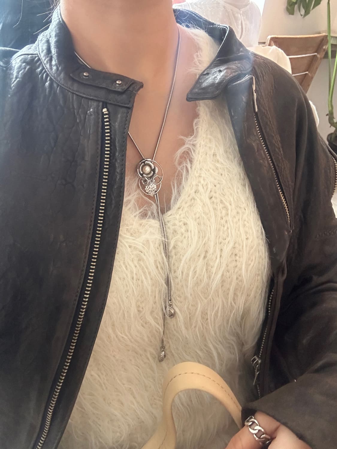 Vintage pearl bolo tie🫧 상품이미지6