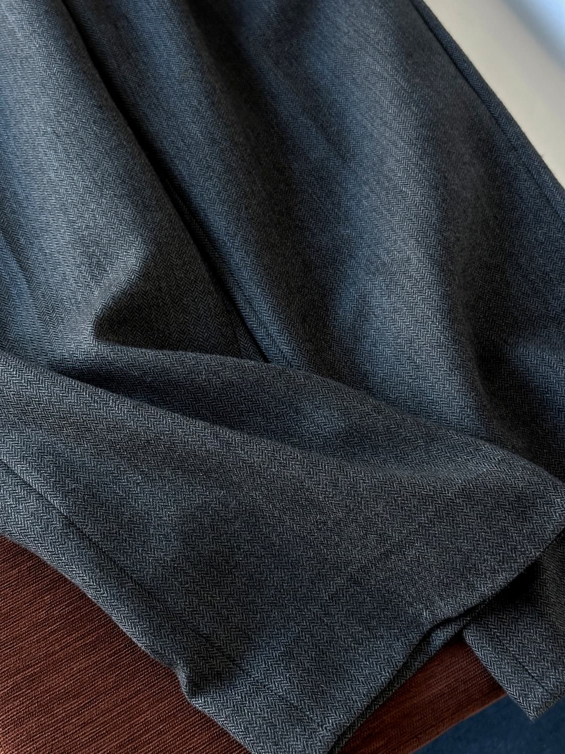 Tweed design 2 tuck wide straight slacks 상품이미지4