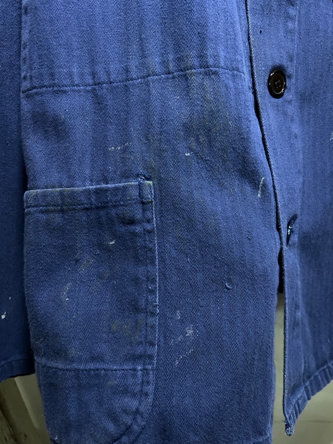 [L]90's 더티워싱 3포켓 HBT 프렌치 워크 자켓 상품이미지4