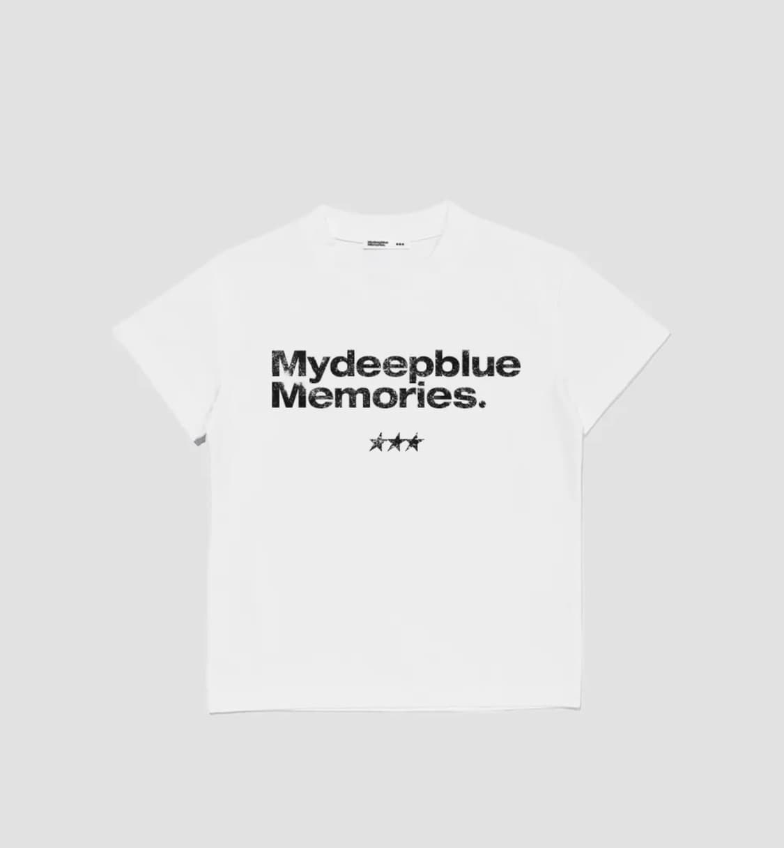 택o)마이딥블루메모리즈 반팔 WOMAN MM TEXT CROP TEE  상품이미지1