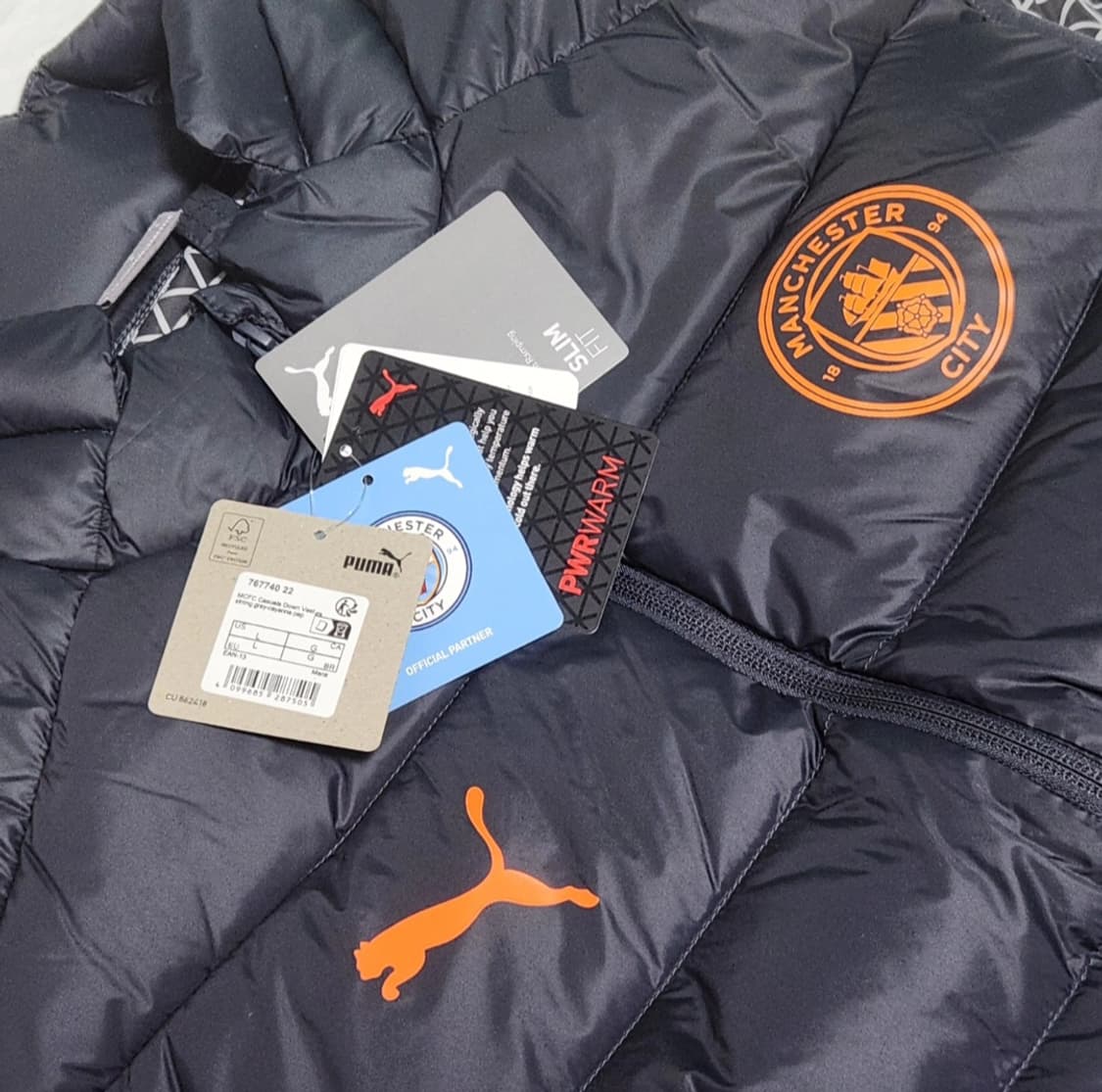(새상품/해외L)23-24 맨체스터시티 덕다운 패딩조끼 맨시티 축구 상품이미지6
