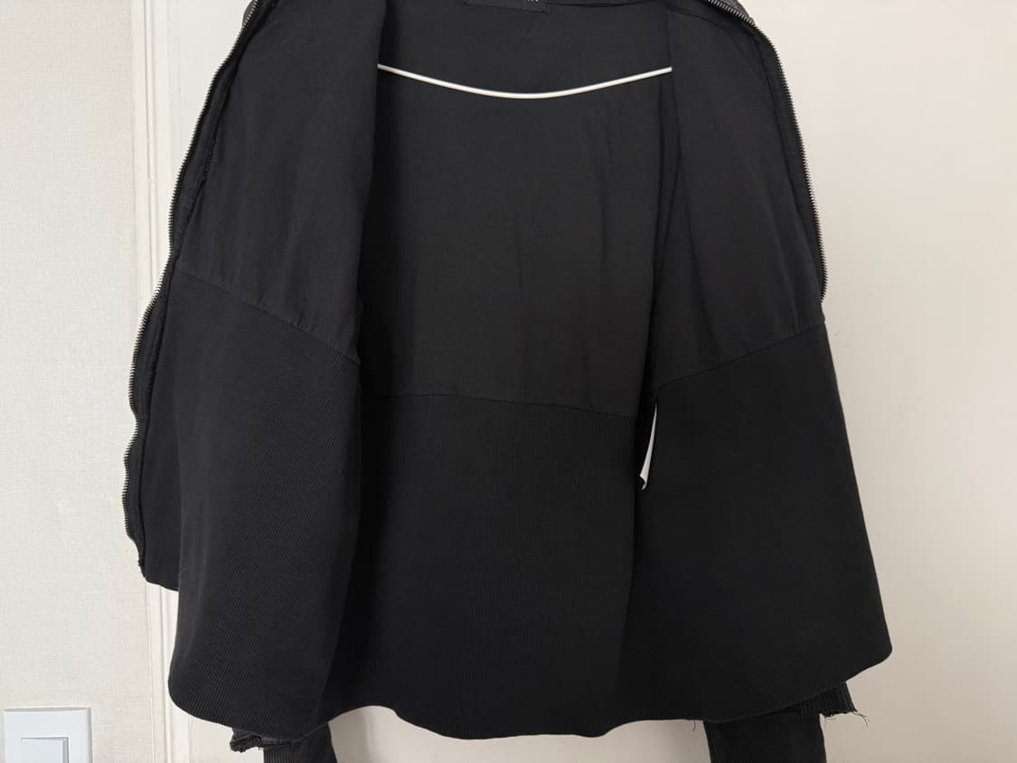 프로젝트 G/R 김프 와플 써멀 후드집업 블랙 상품이미지8