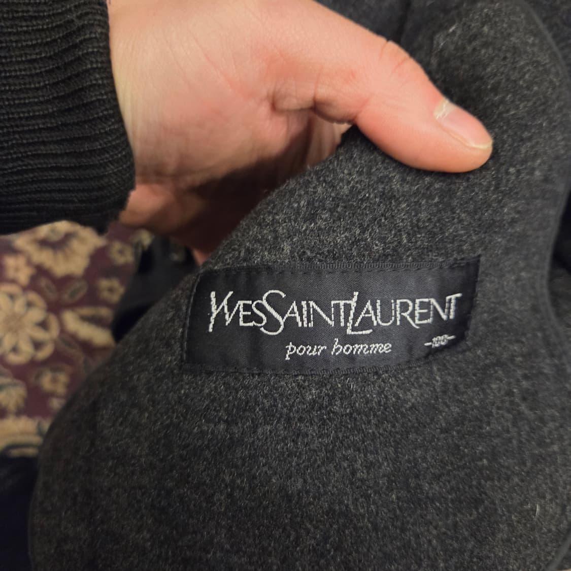 입생로랑 뿌르옴므 울 블루종 차콜 울자켓 울 스윙탑 스윙톱  상품이미지3