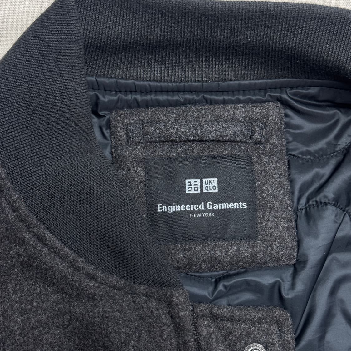 유니클로 x  엔지니어드가먼츠 누빔 울 봄버 3XL 상품이미지7