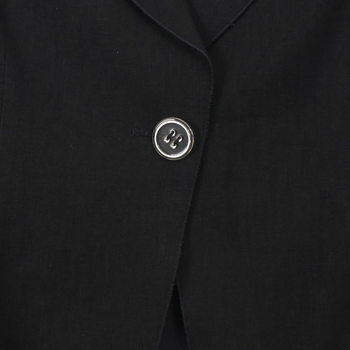 엠포리오 아르마니 ARMANI 빈티지 핀턱 자수 블랙 린넨 자켓 상품이미지4