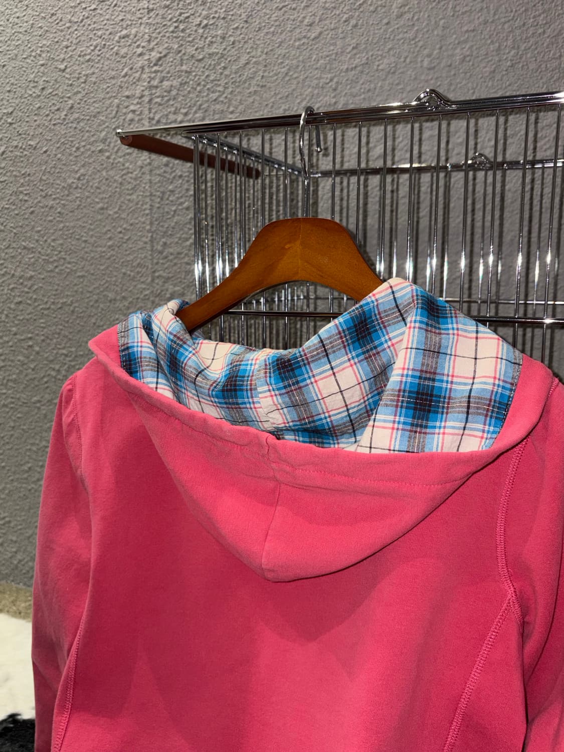 GAP 체크 키치 로고 후드집업 상품이미지5