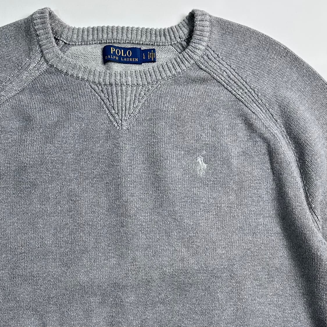 폴로 랄프로렌 그레이 코튼 니트 맨투맨 상품이미지3