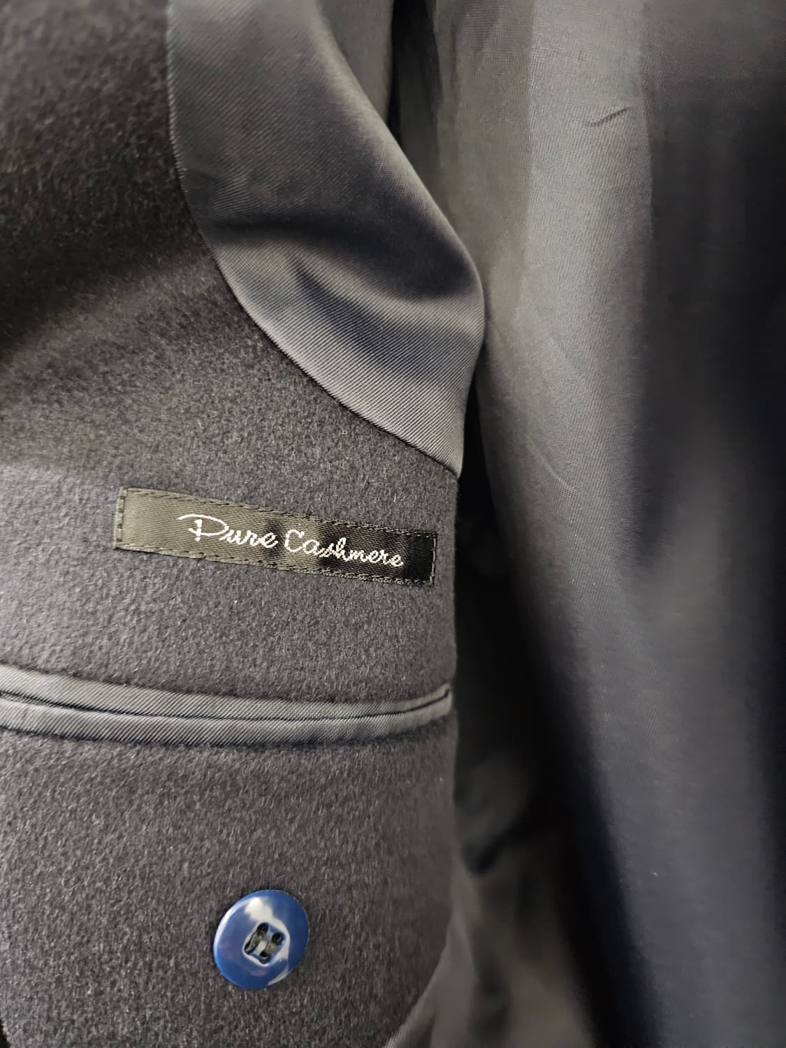 Durban 네이비 퓨어 캐시미어 롱코트 상품이미지7