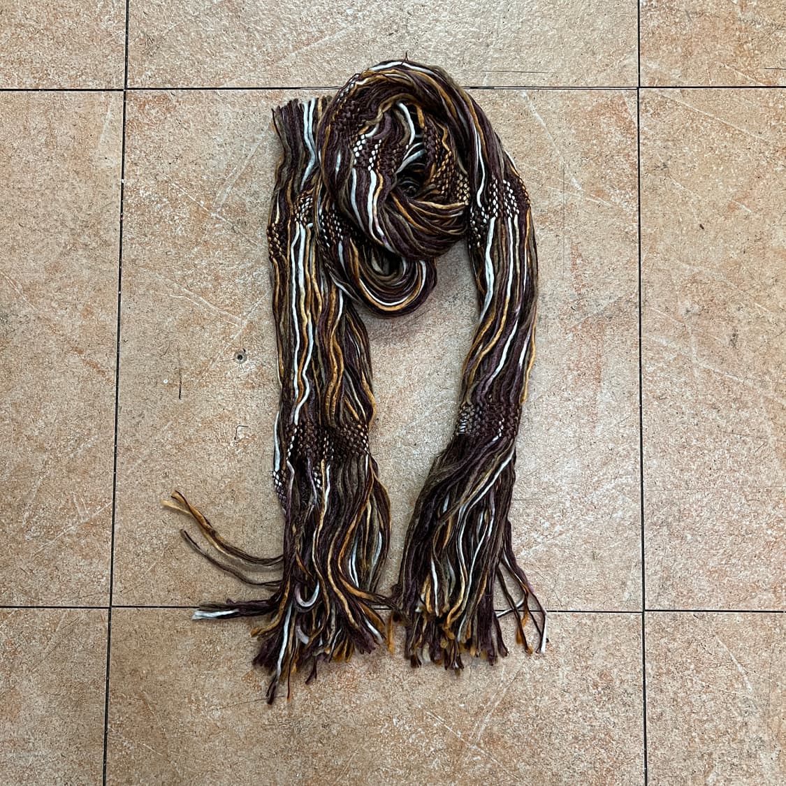 오렌지 브라운 머플러 목도리  상품이미지1