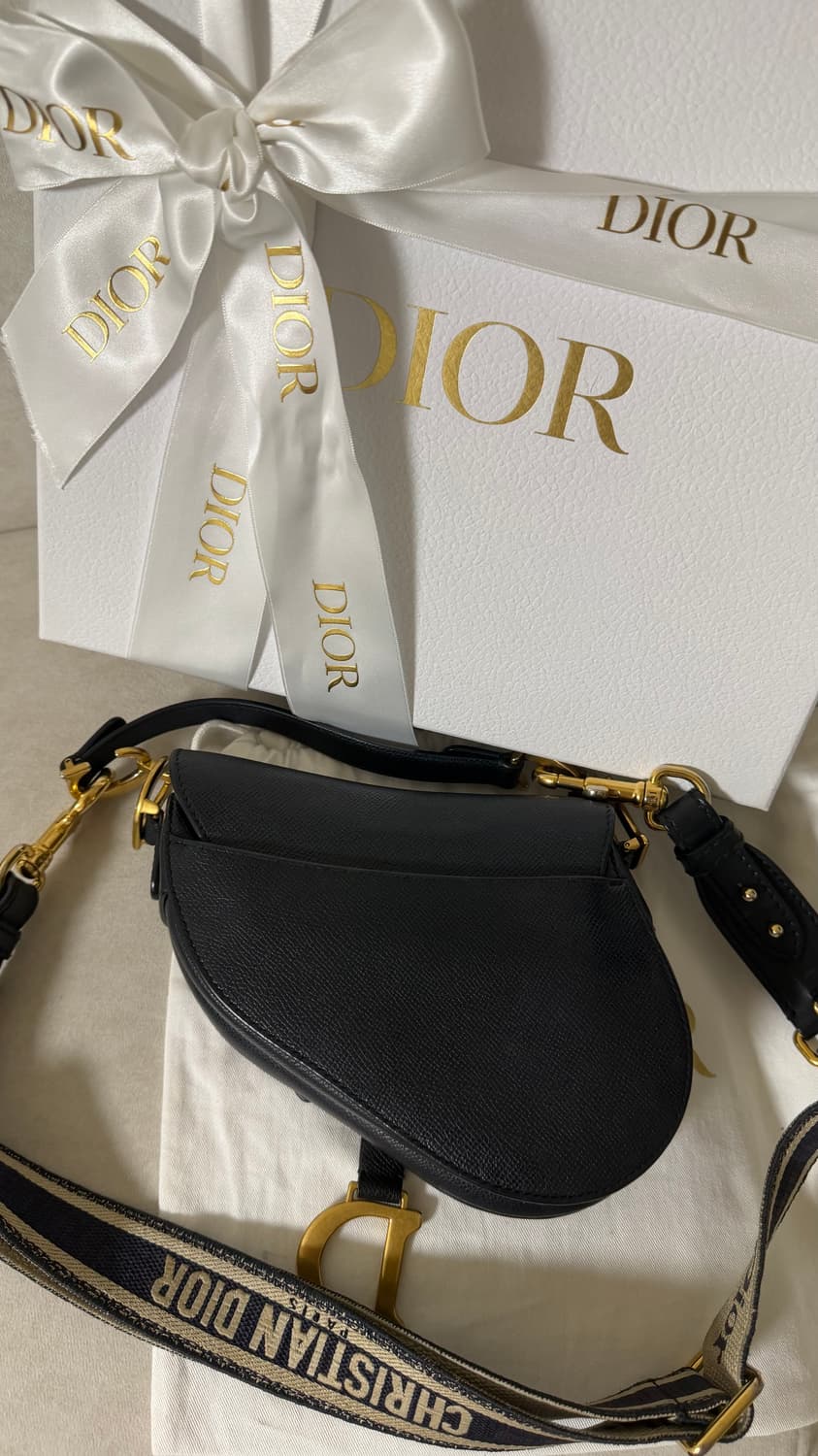 디올 새들백 미니 블랙 + 스트랩 풀박스 상품이미지8