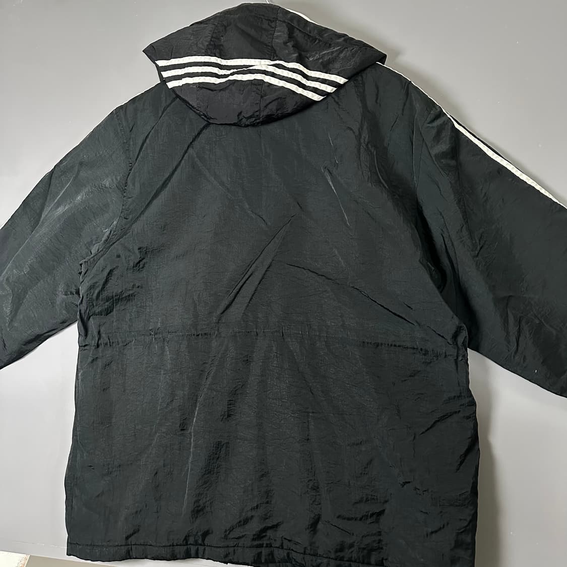 아디다스 후드 누빔 점퍼 바람막이 블랙 검흰 110 [011406] 상품이미지6