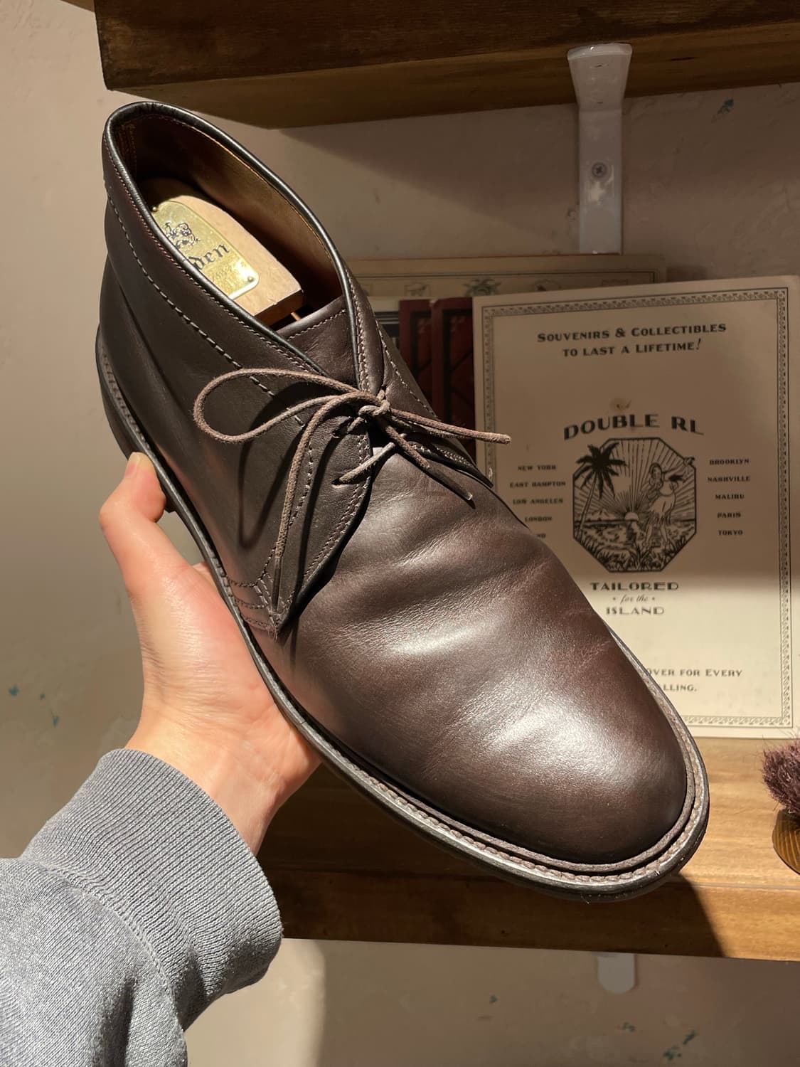 Alden 알든 다크브라운 처카부츠 판매합니다 rrl 상품이미지4