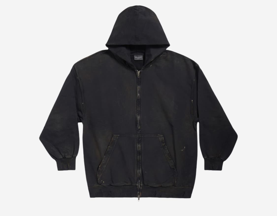 23SUMMER 발렌시아가 스몰핏 머드 후드 집업 XS 새상품 상품이미지7