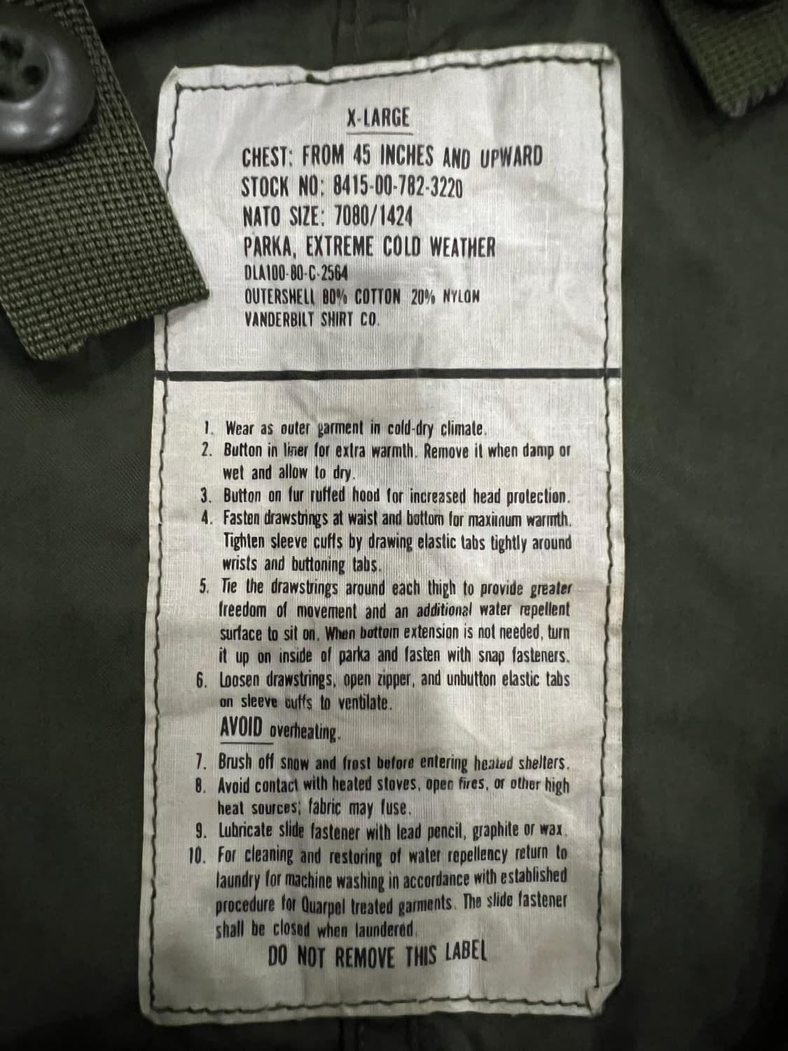 (XL) M65 피쉬테일 오리지널 개파카 상품이미지5