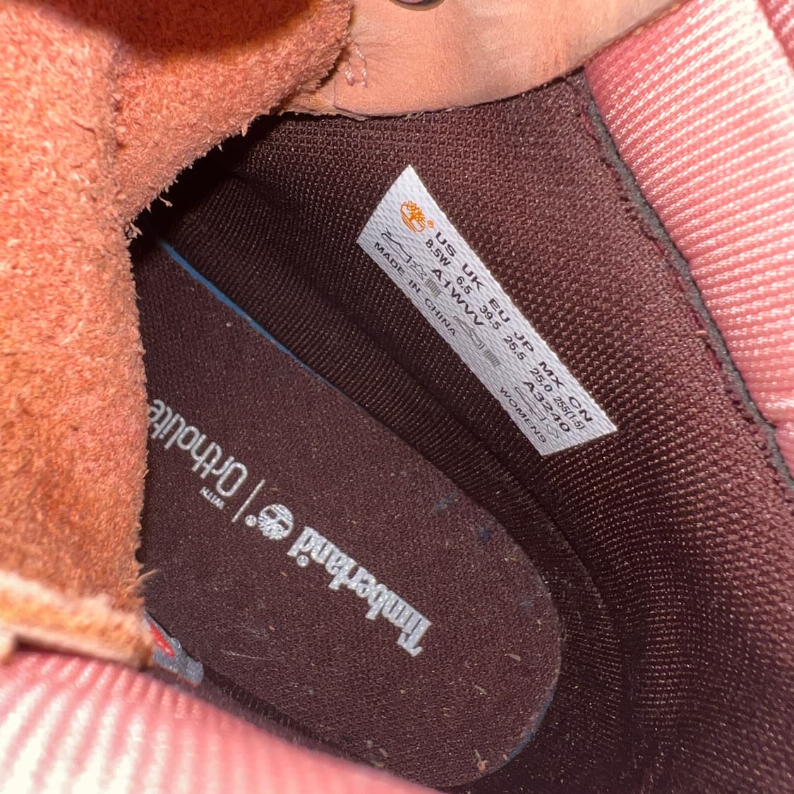 팀버랜드 6인치 프리미엄 워터프루프 핑크 부츠 상품이미지8