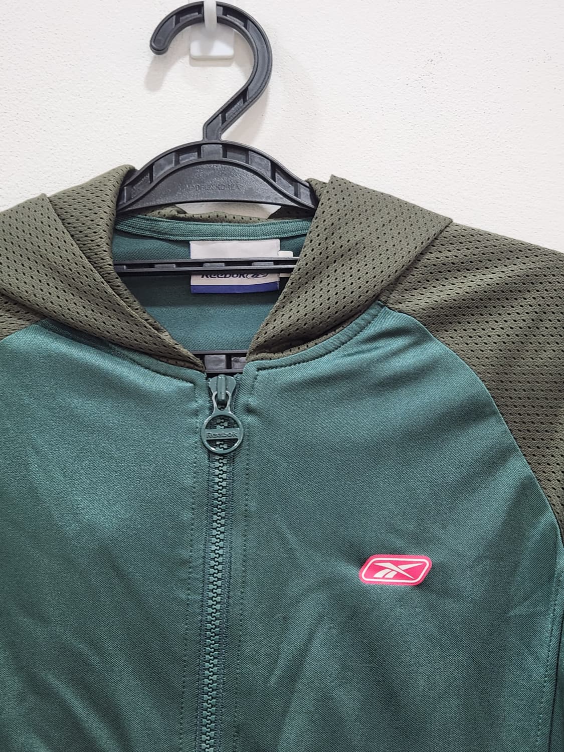 [90] 리복 Y2K 카키그린 메쉬 후드 집업 여성90 상품이미지3