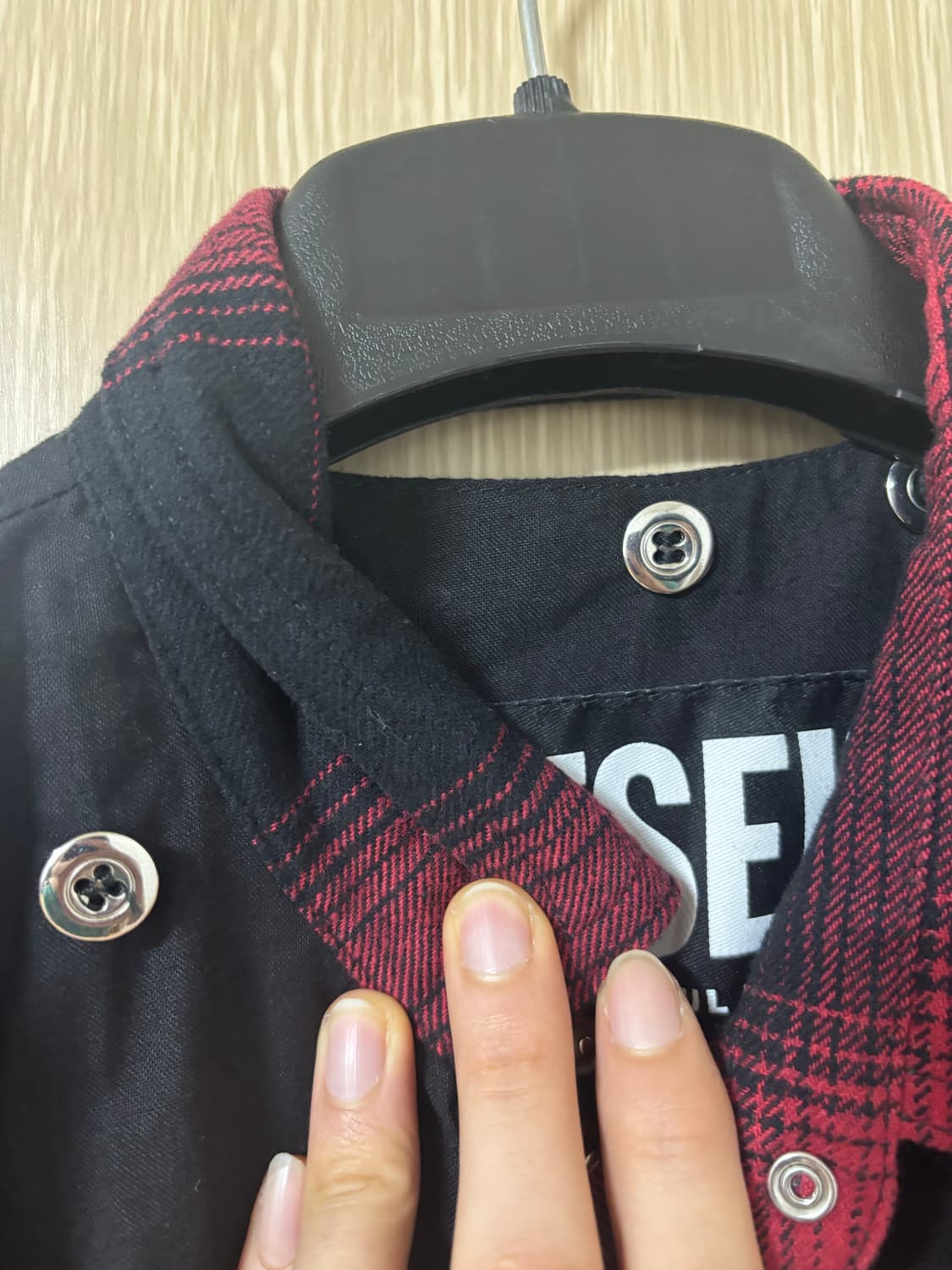 디젤 레드 체크 베스트 상품이미지4