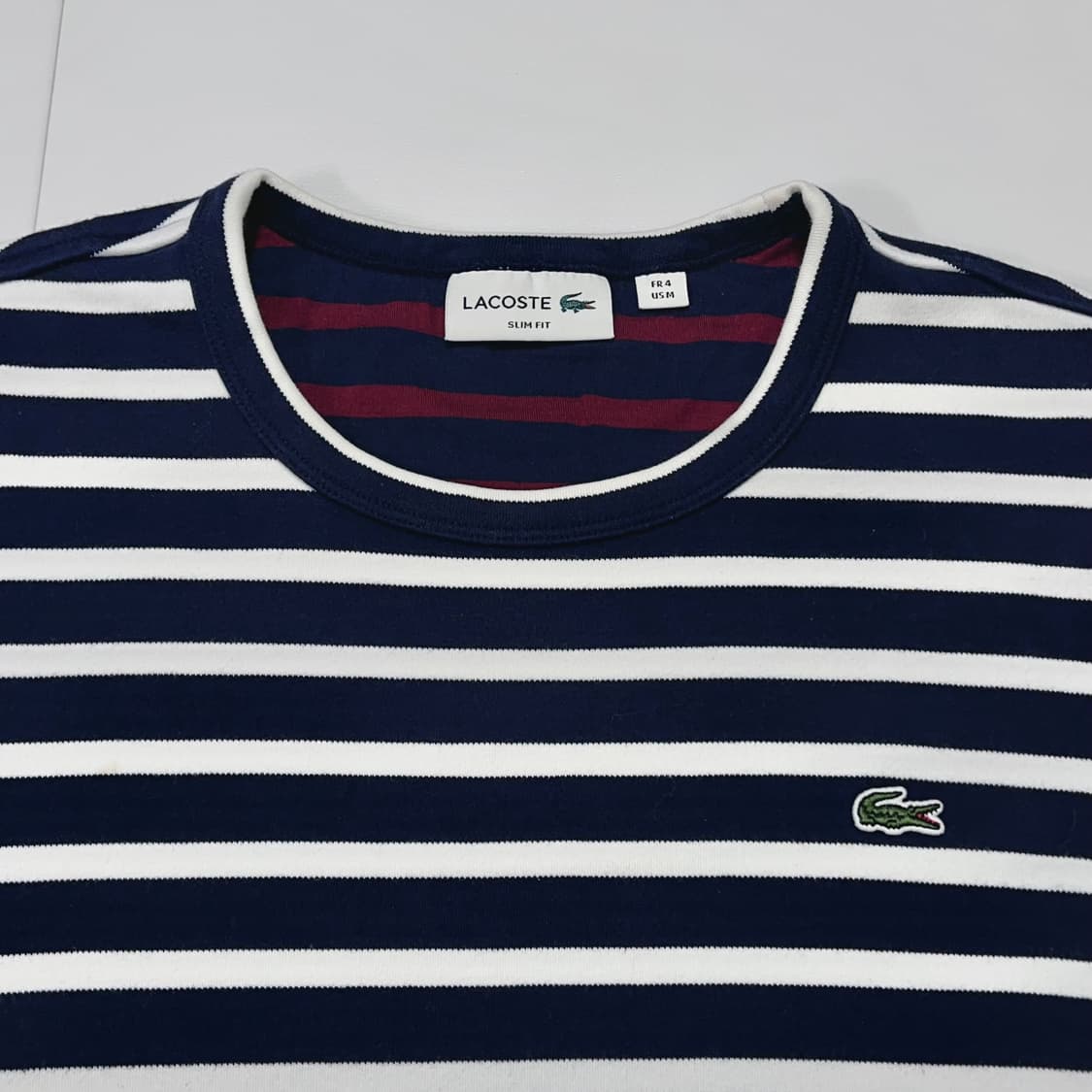 [정품] 라코스테 패치로고 단가라 긴팔티 [ M ] 상품이미지3