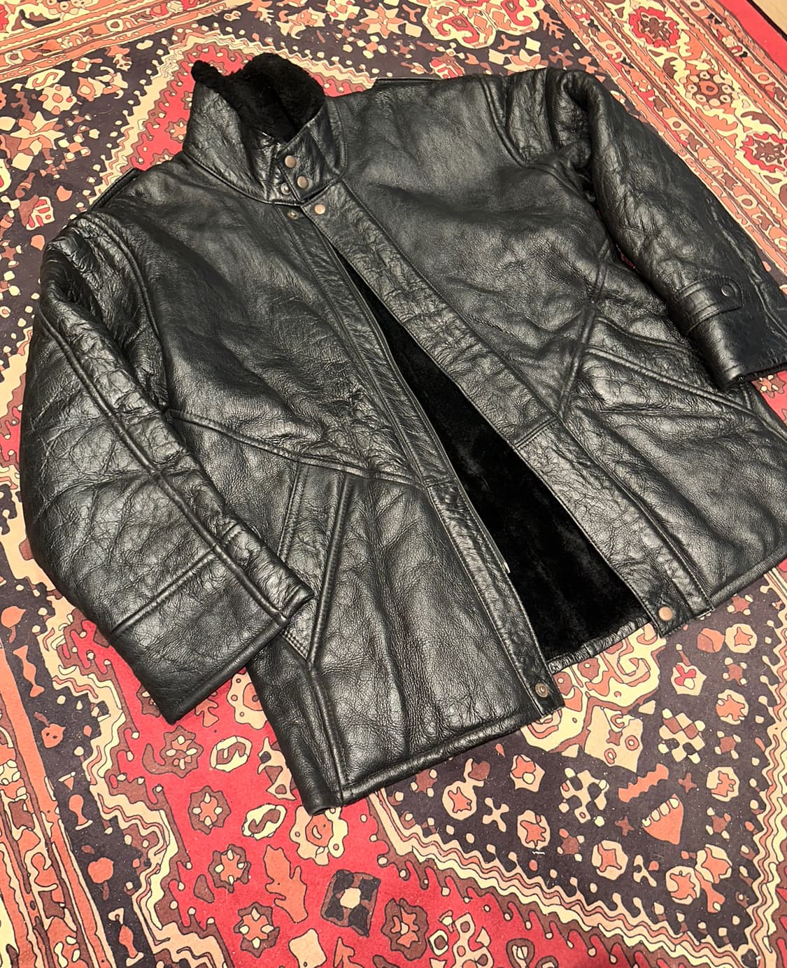 ( L-XL ) 가죽무스탕 레더자켓 양가죽무스탕 가죽코트 가죽카코트 상품이미지2