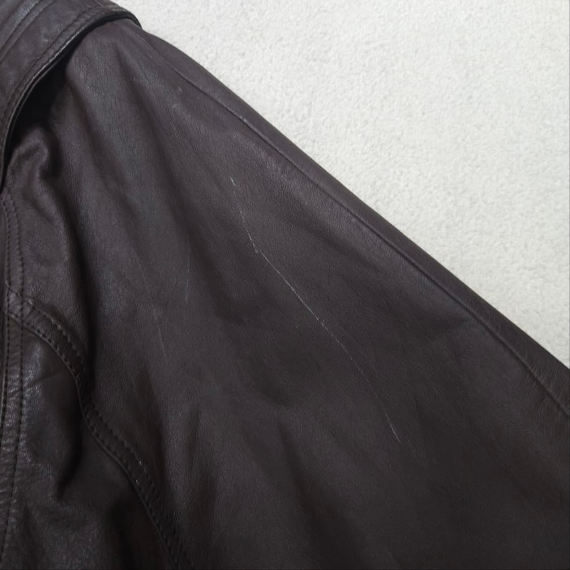 90s 소가죽 봄버 자켓 XL 상품이미지8