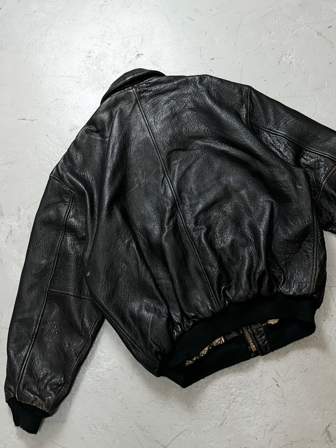 90's OG USA 아비렉스 레더 A-2 자켓 빈티지 레더 봄버 자켓 상품이미지6