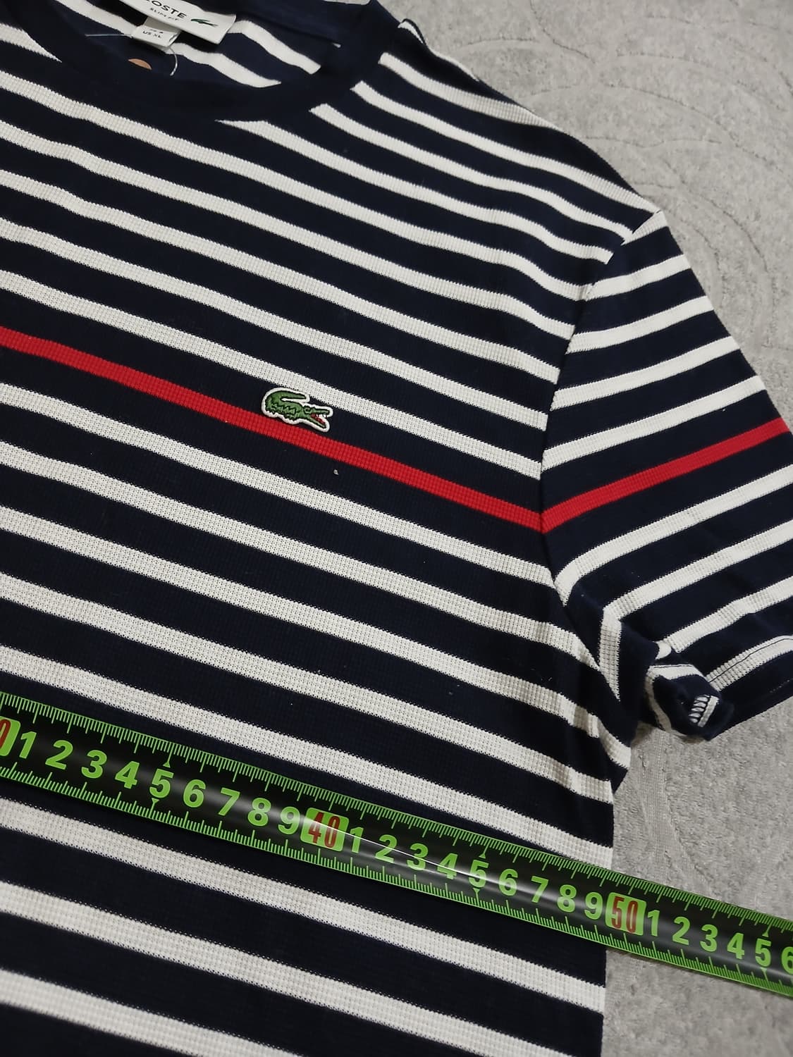 *Lacoste 스트라이프 반팔 티셔츠 (네이비) 상품이미지7