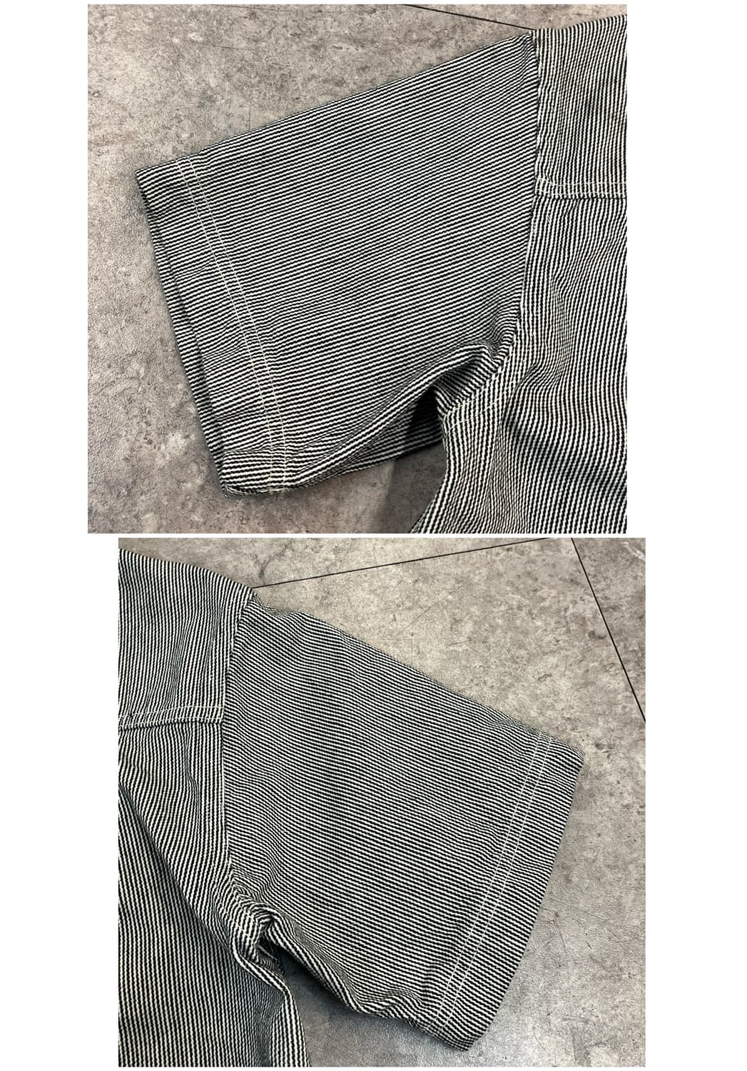 에스피오나지 스트라이프 반집업 반팔 셔츠 블랙 #csz3672 상품이미지9