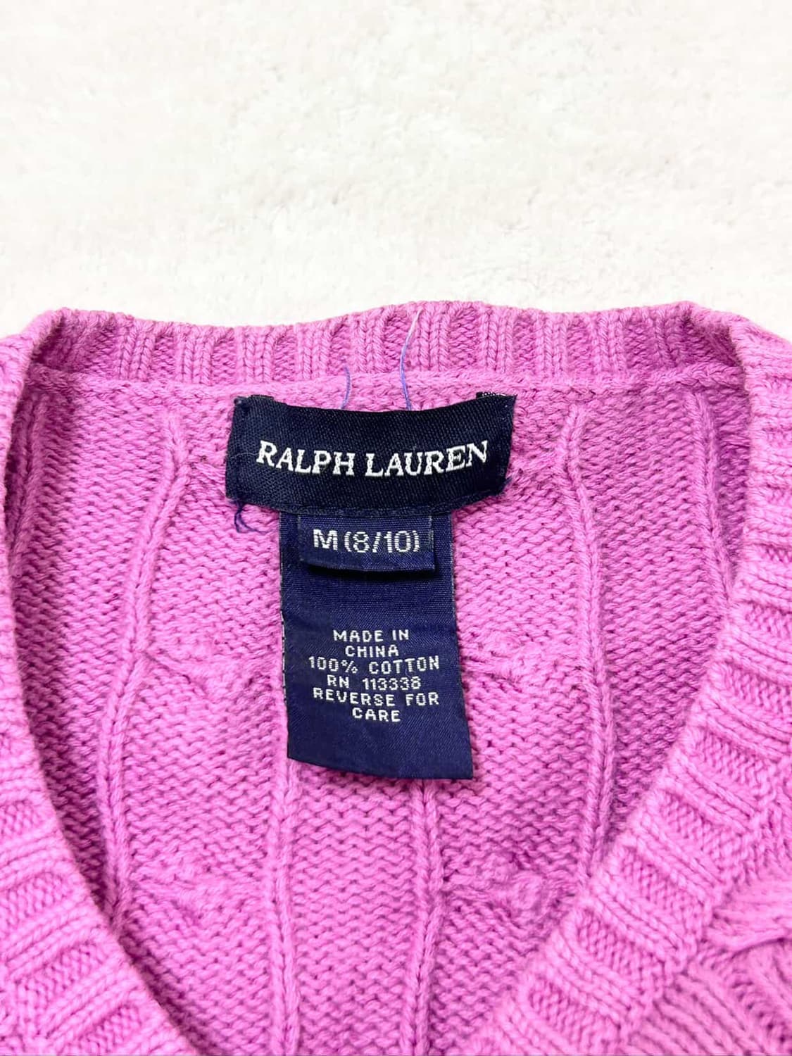 폴로 핑크 케이블 가디건 상품이미지8