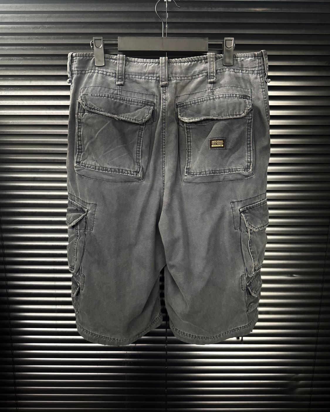 아베크롬비 네이비 남색 워시드 코튼 카고 반바지 쇼츠 30 포켓 빈티지 상품이미지3