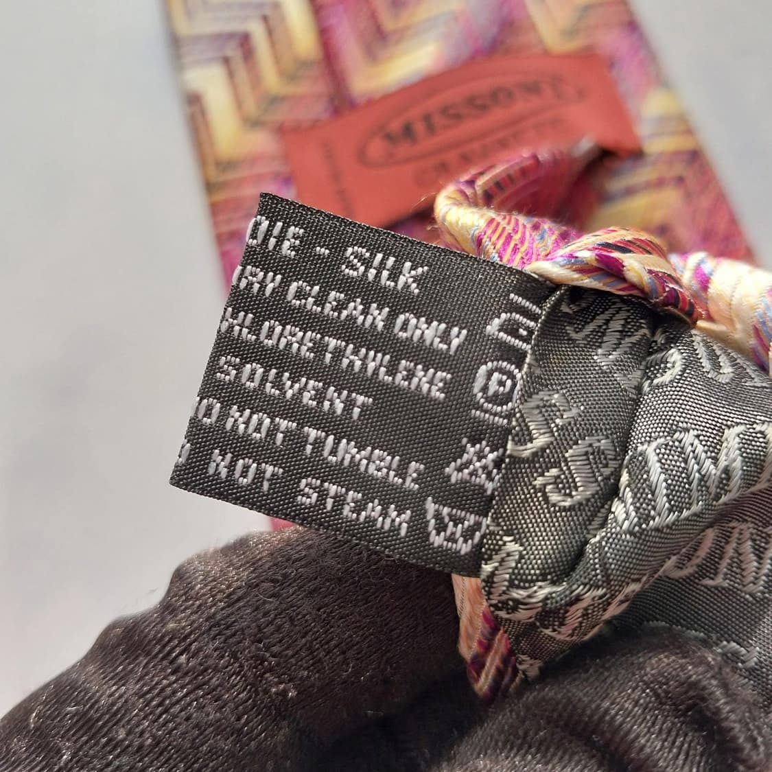 미쏘니 실크  멀티 헤링본 지그재그 넥타이 9.3cm A+등급 K2122 상품이미지9