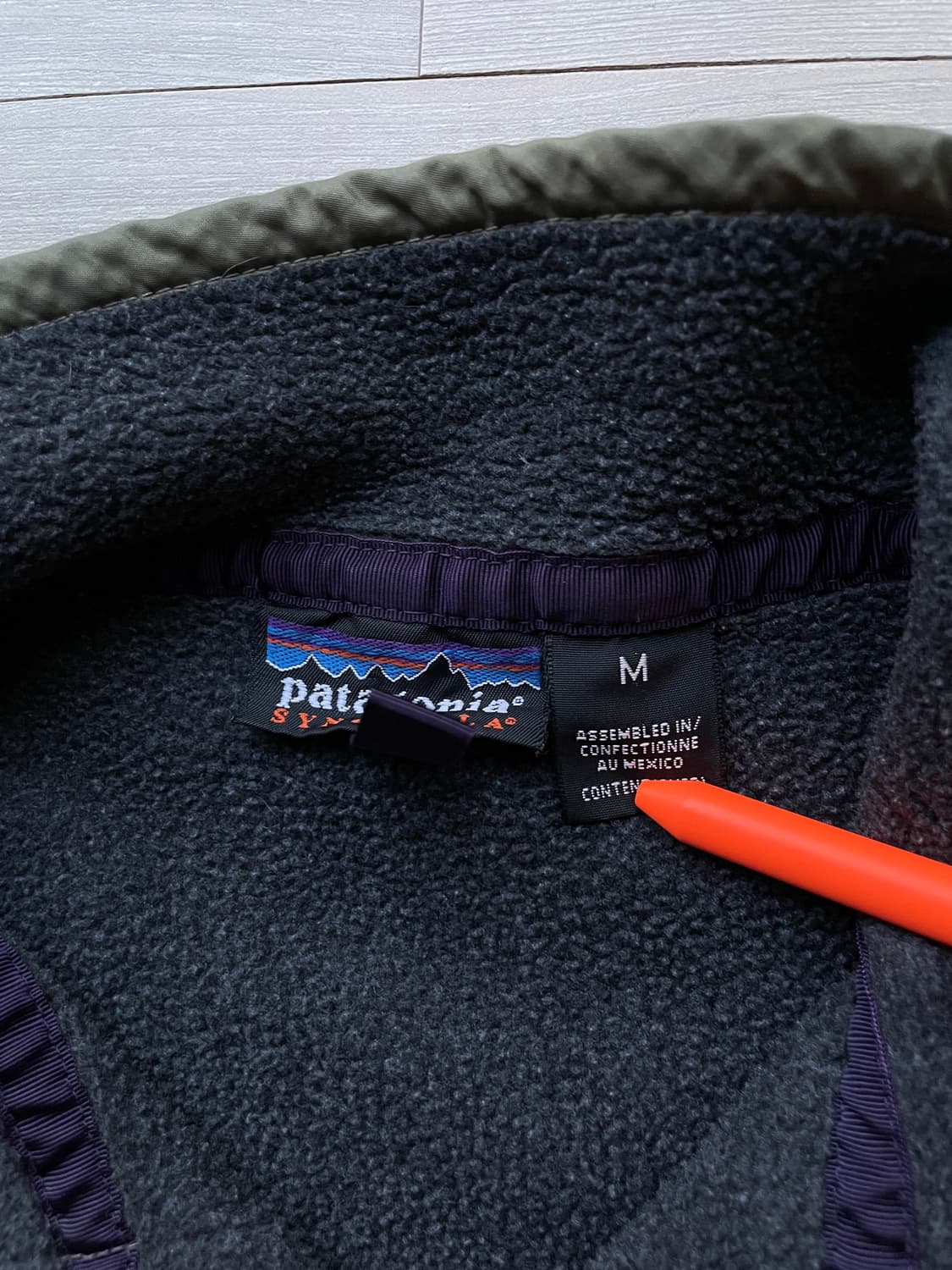 90s 파타고니아 신칠라 다크 그레이 올리브 빈티지 상품이미지3