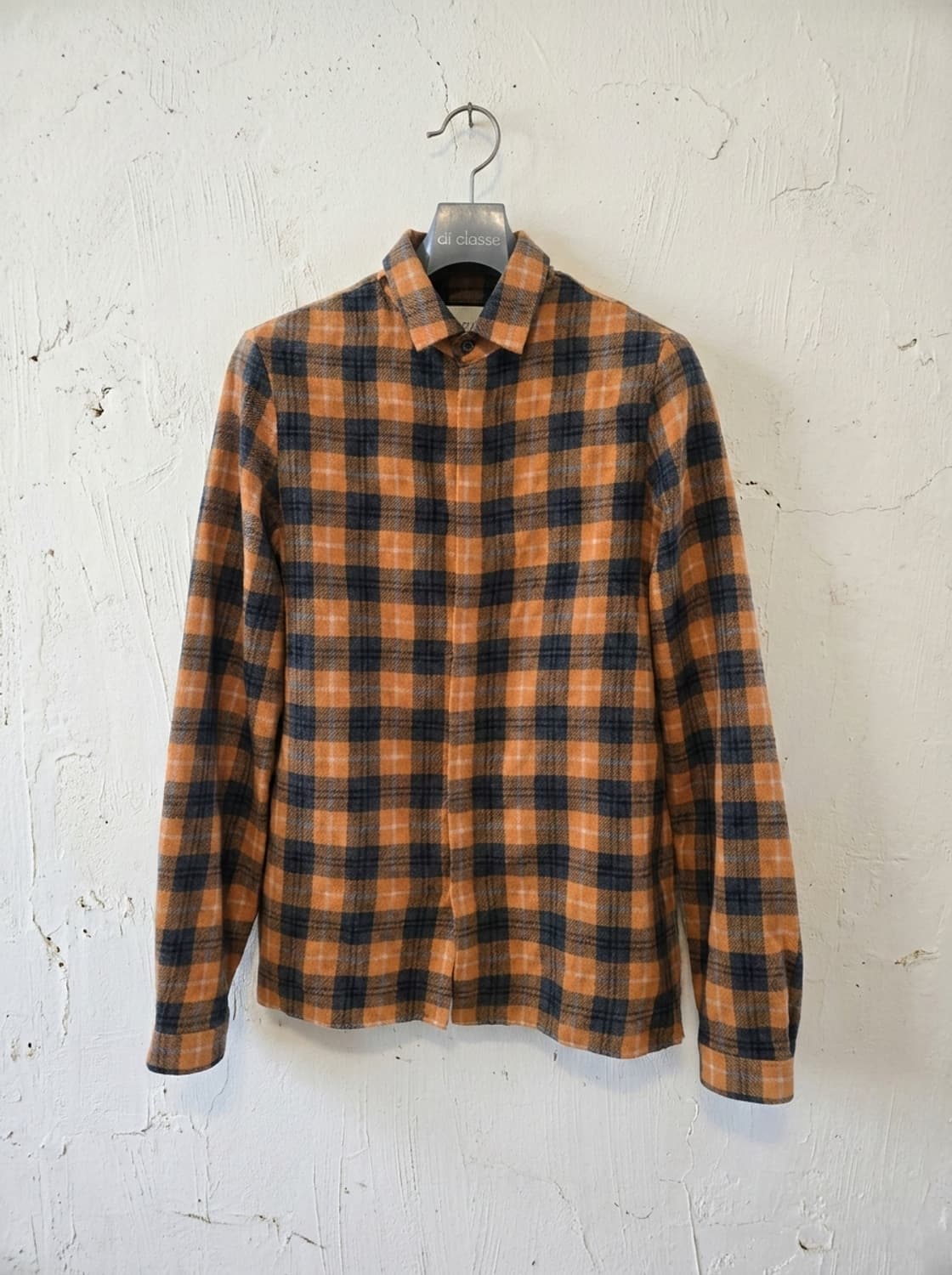 구찌 남성 오렌지 체크 플란넬 셔츠 66 상품이미지1