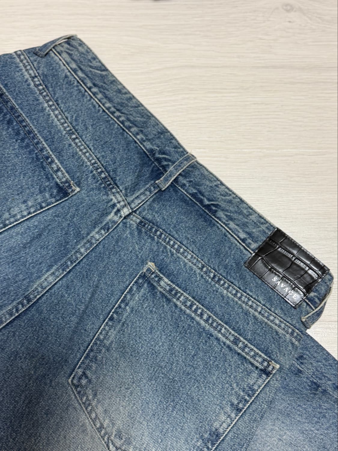 세비지) Bootcut Fit Denim Jeans - Blue 새상품 상품이미지4