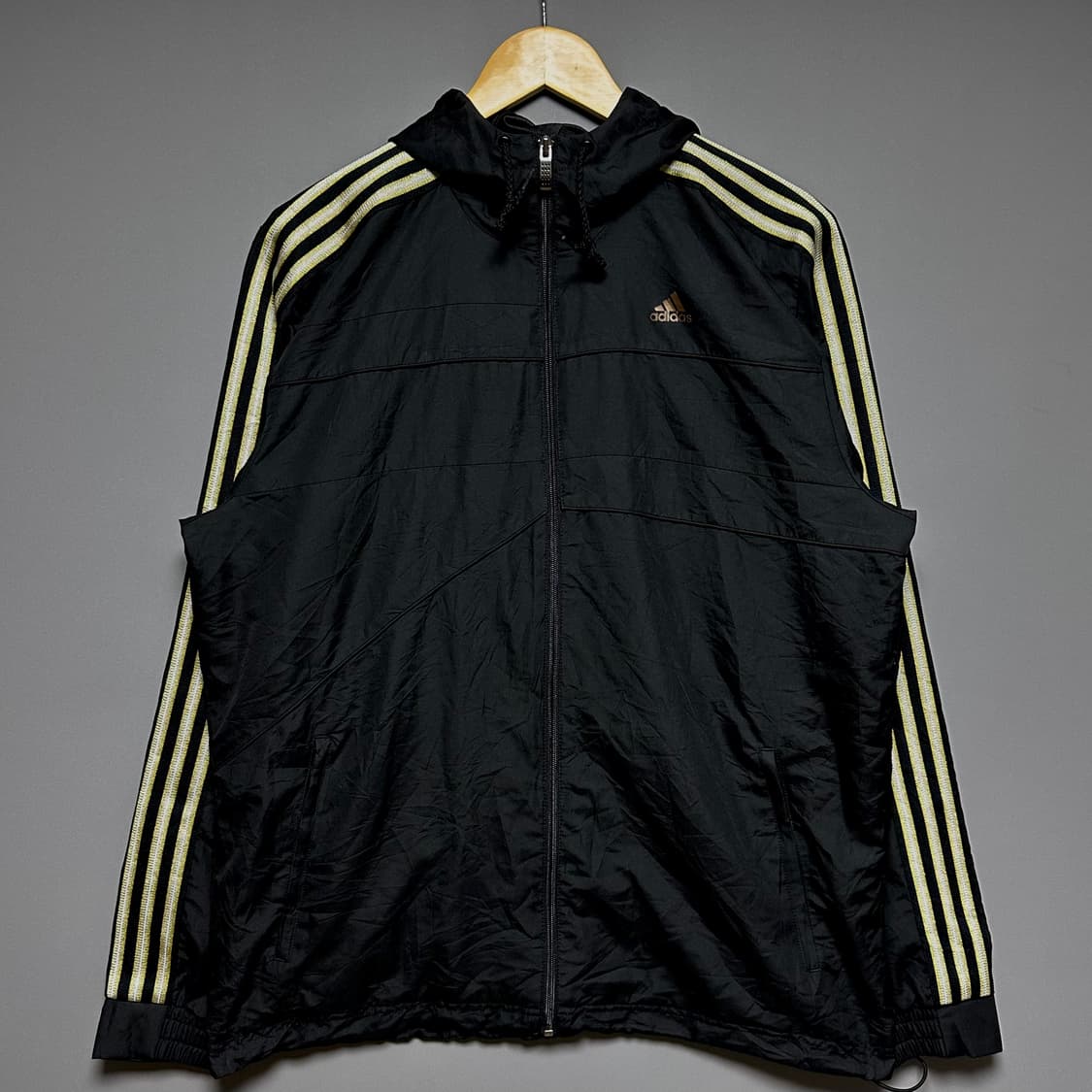 [XL]아디다스 블랙 후드 바람막이 상품이미지1