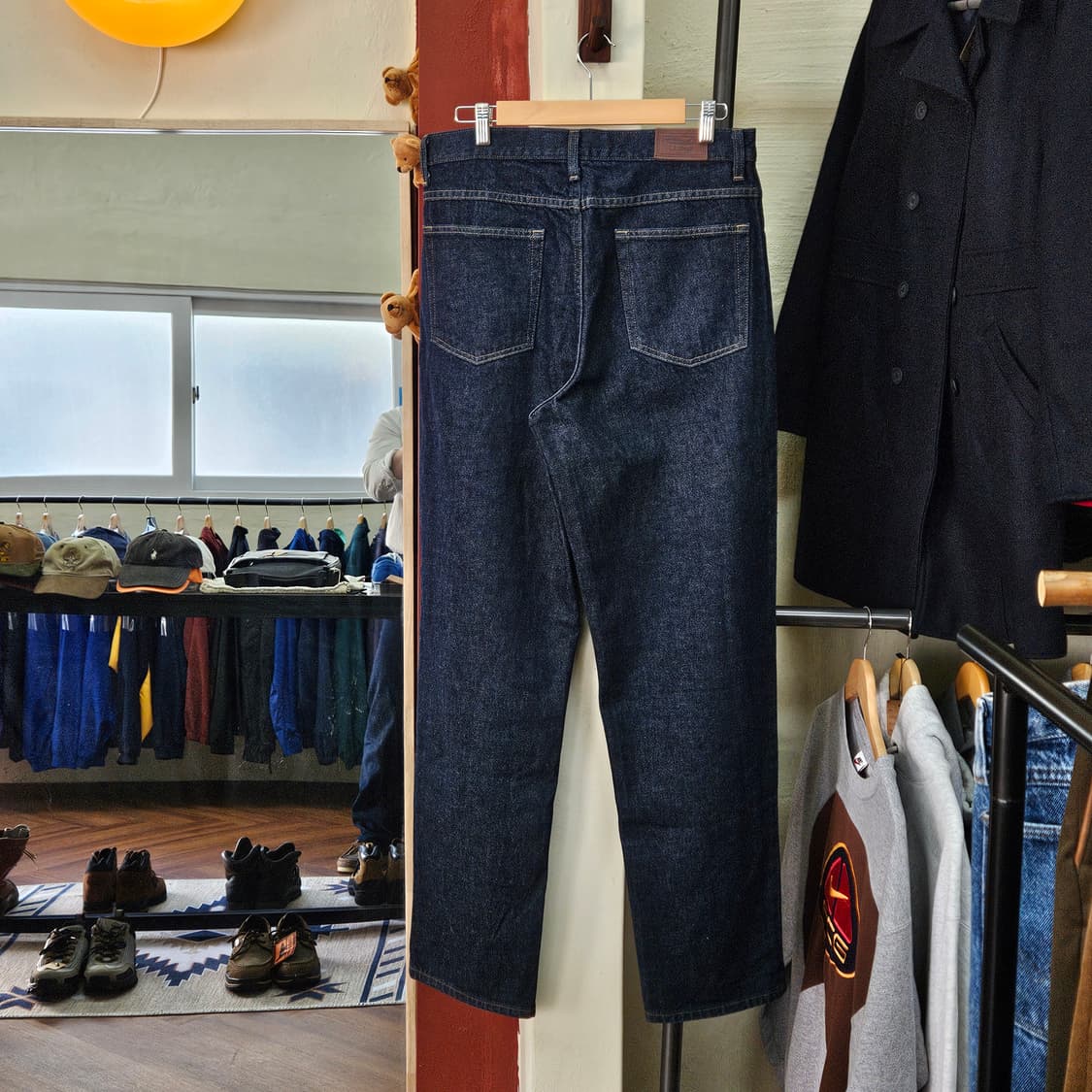 엘엘빈 릴렉스핏 데님 인디고(생지) 상품이미지5