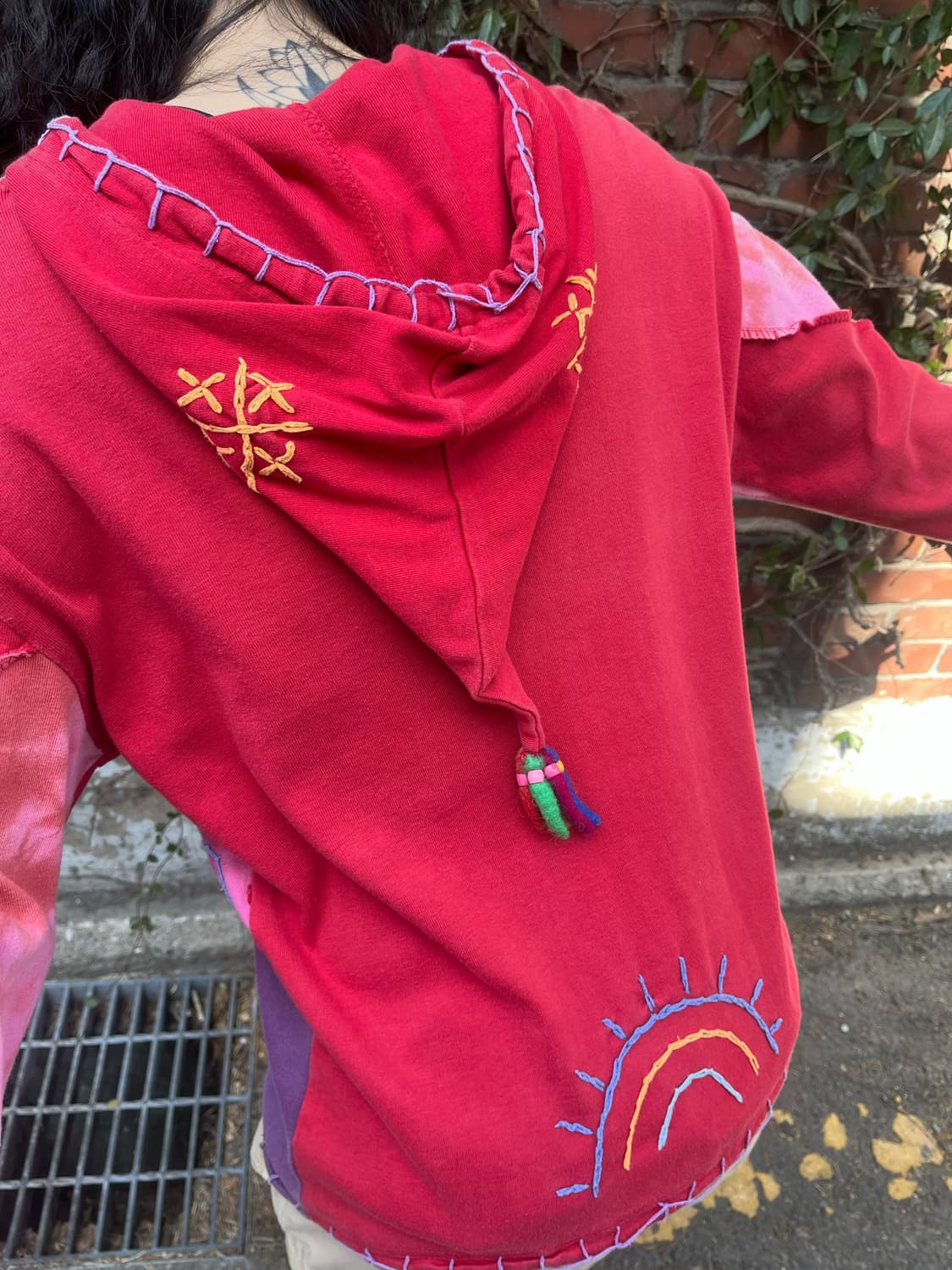 히피 에스닉 패치워크 후드 집업 상품이미지8