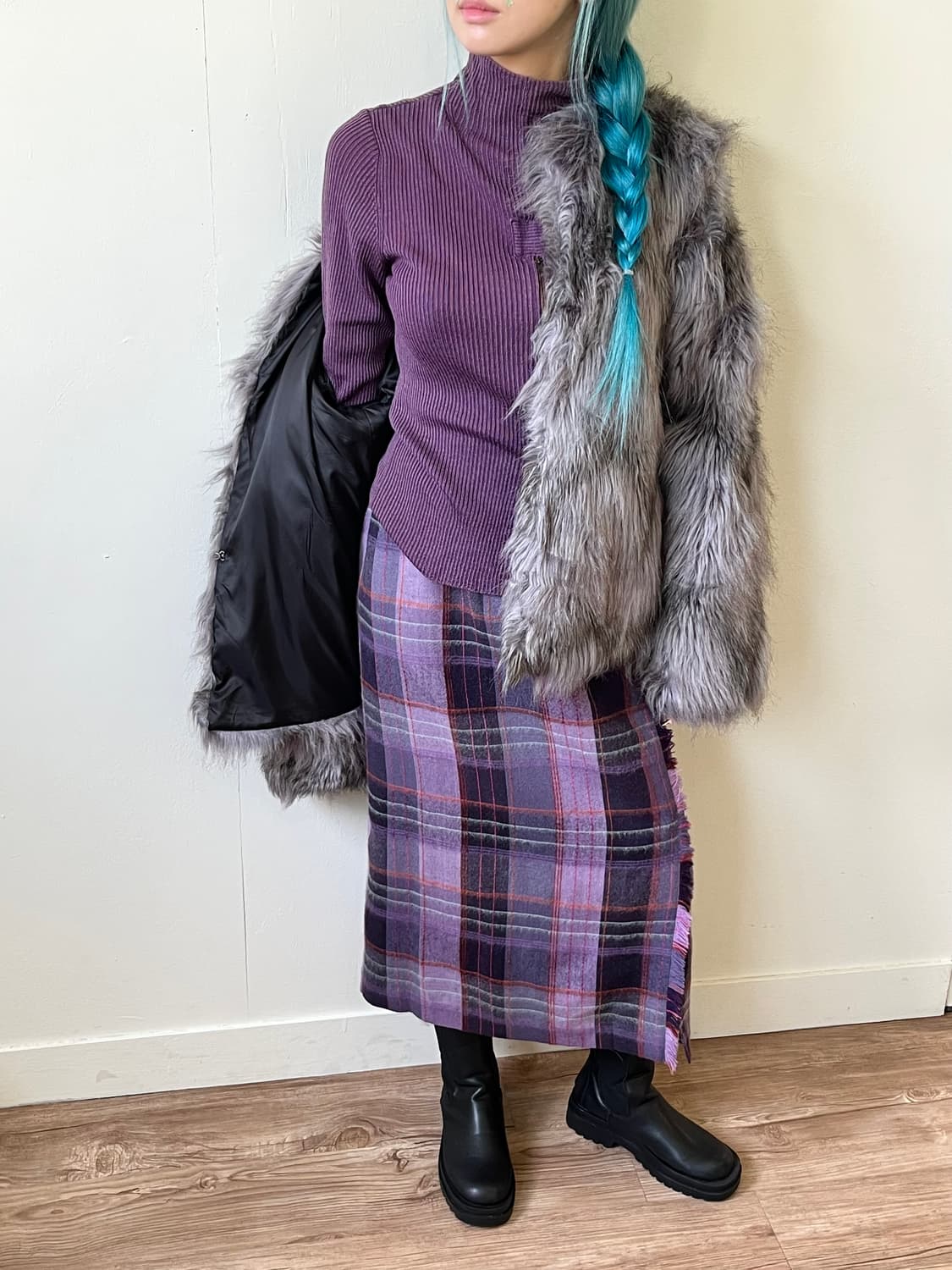 Aylesbury 체크 랩스커트 상품이미지7