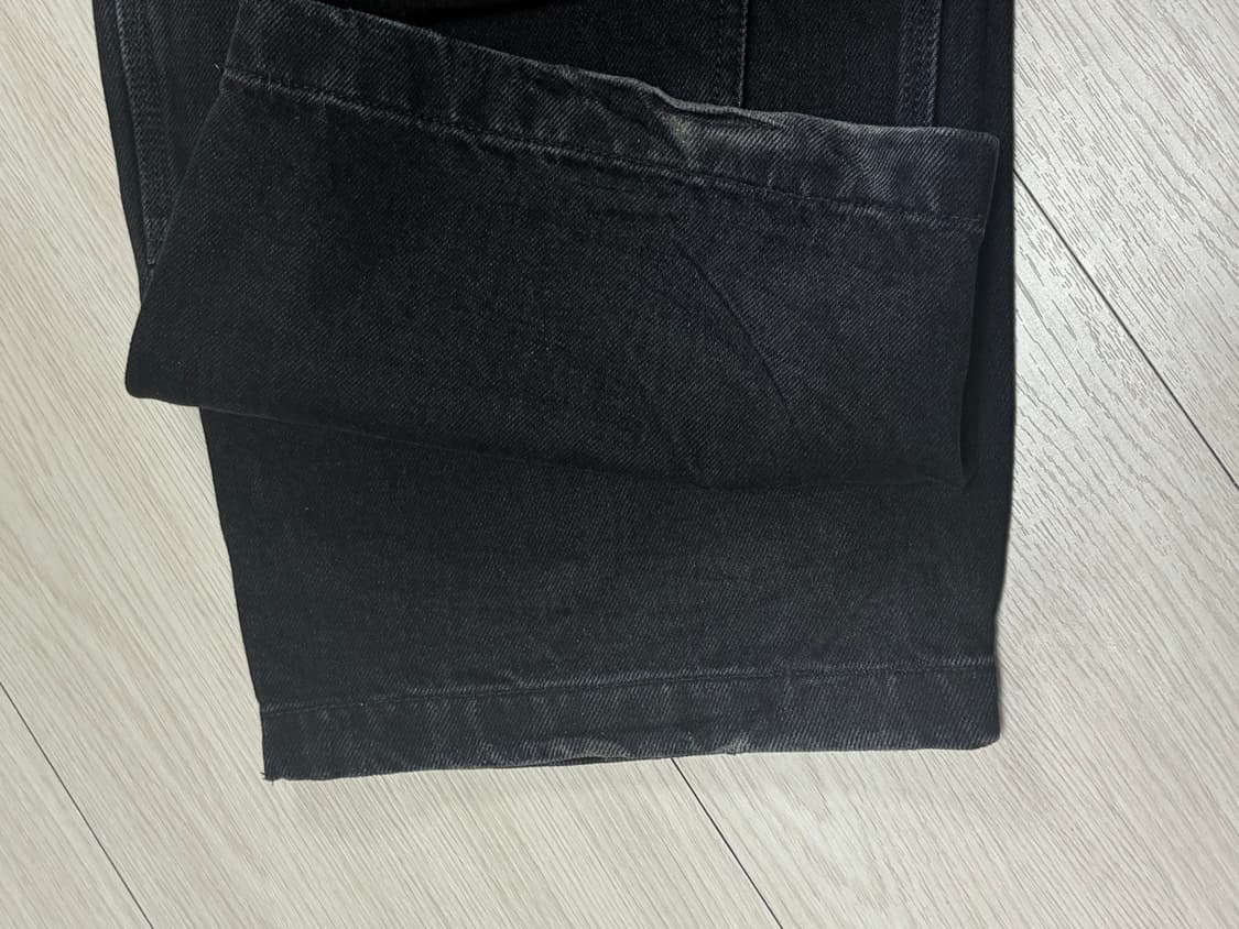 칼하트 WIP 내쉬 더블니 블랙 스톤 워시드 (S) 상품이미지3