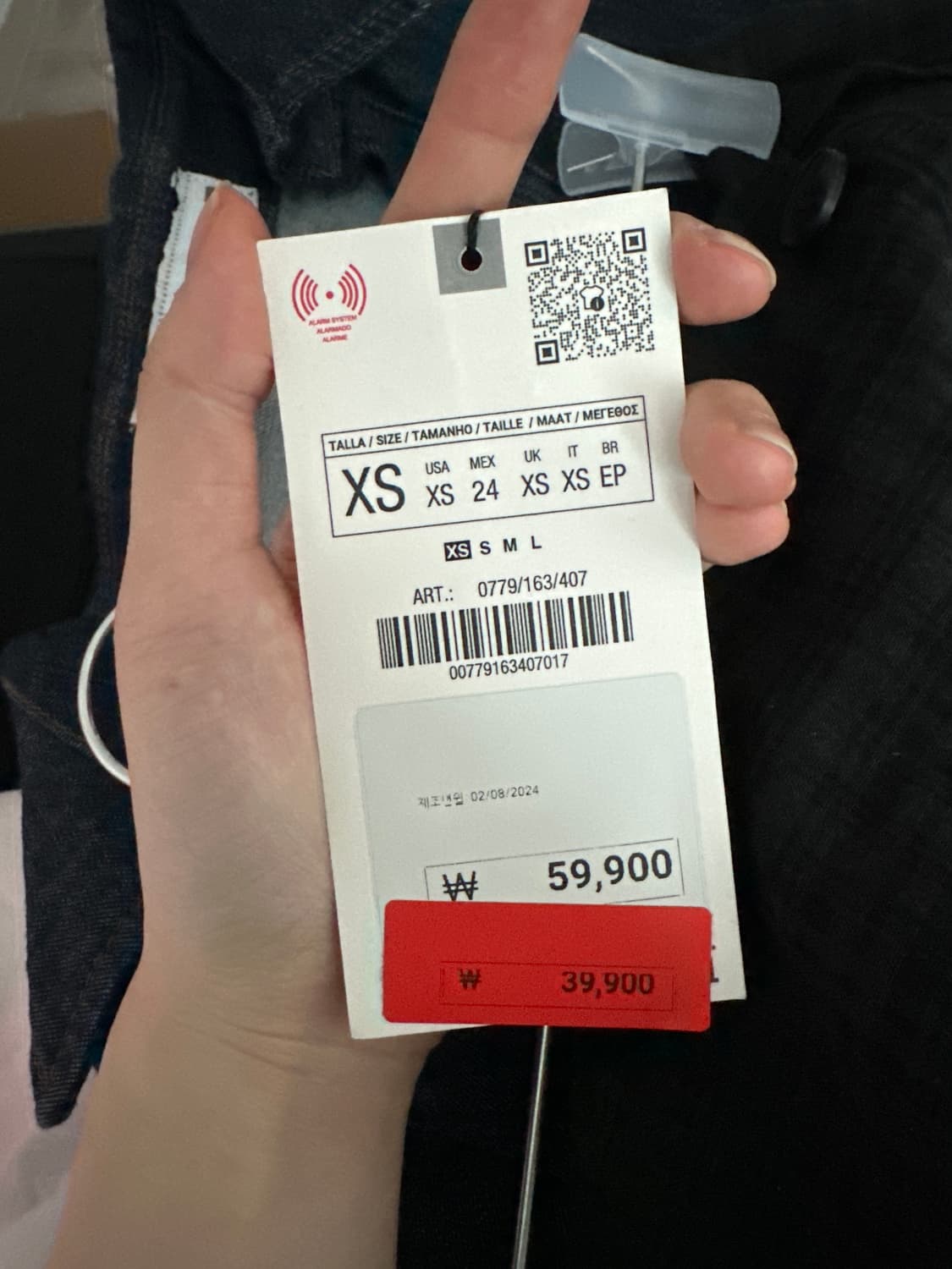 ZARA 자라 셔츠스타일 데님 미니원피스 xs 상품이미지4