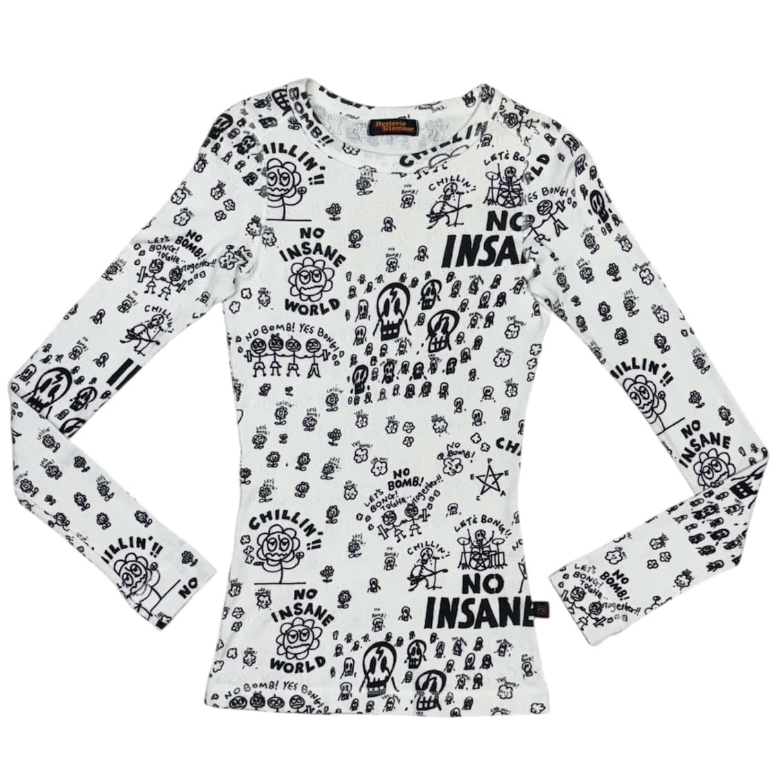 히스테릭 글래머 아카이브 평화를 향한 메세지 롱슬리브 티셔츠 상품이미지1