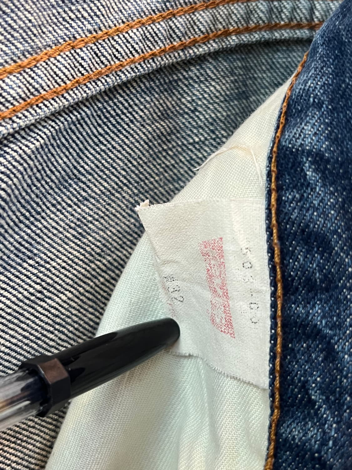 Levis 503 워싱 데미지 데님 팬츠 32/36 상품이미지8