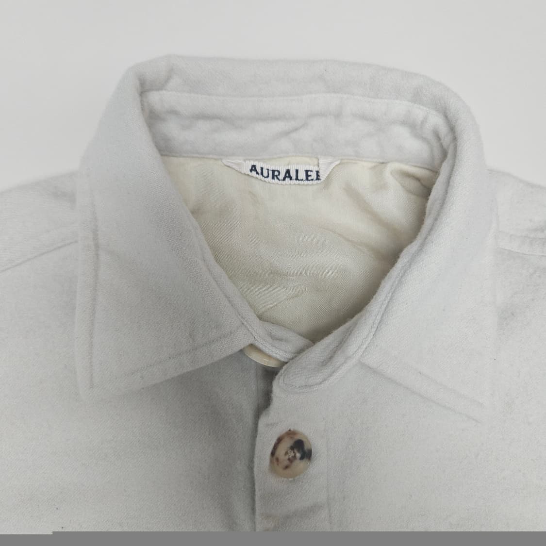 (무료배송) 오라리 슈퍼 소프트 울 플란넬 셔츠 / 아이보리 / 1사이즈 상품이미지2