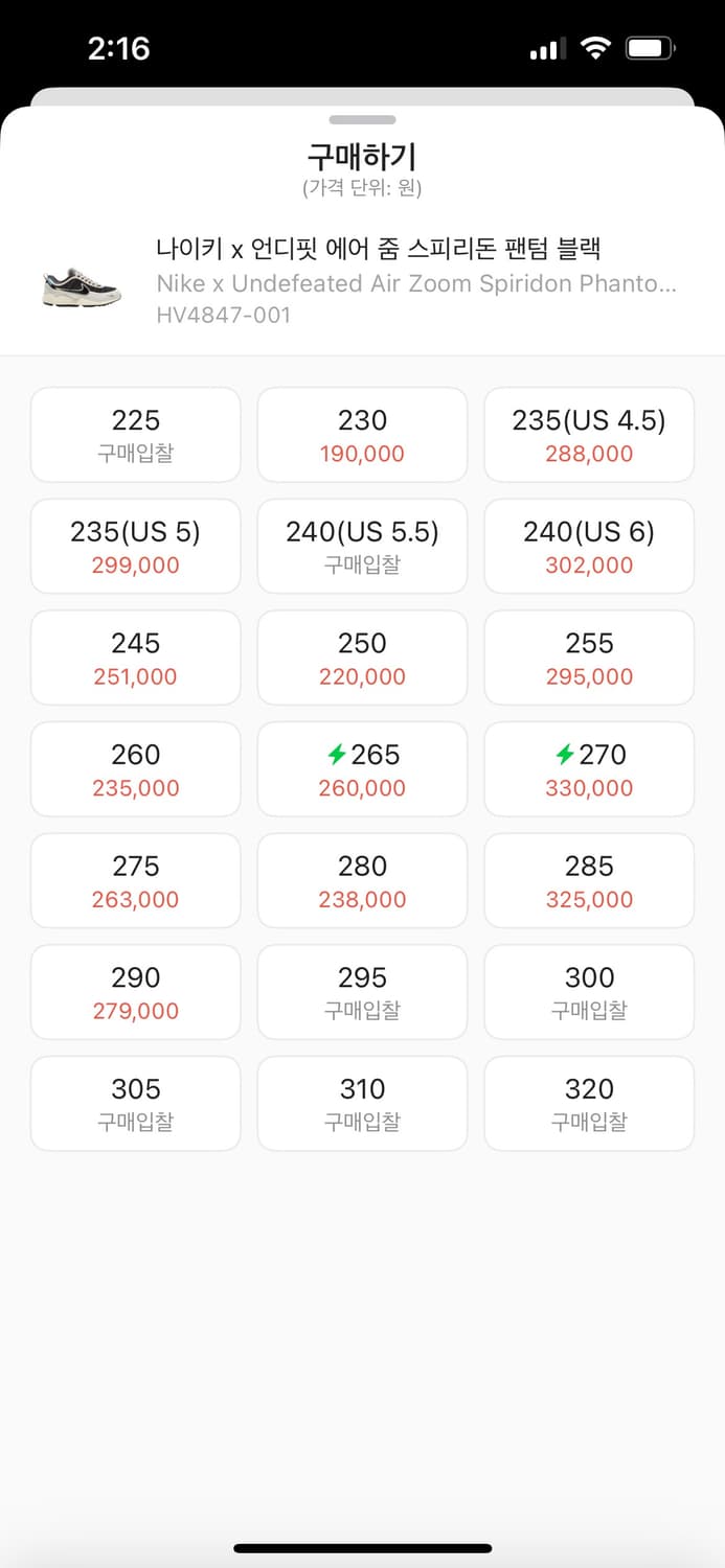 나이키 x 언디핏 스피리돈(270) 상품이미지2