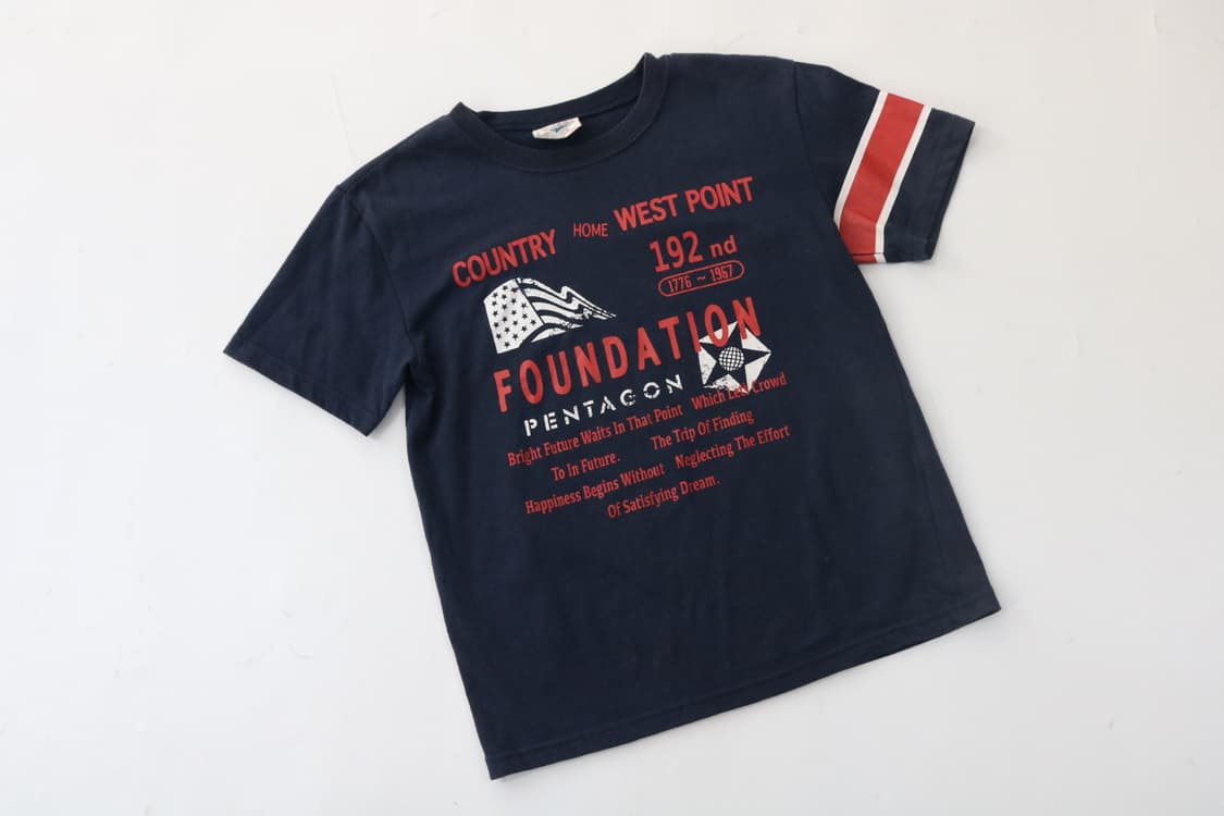 Cisalpin 시잘핀 빈티지 웨스트 포인트 그래픽 반팔 티셔츠 150 상품이미지2