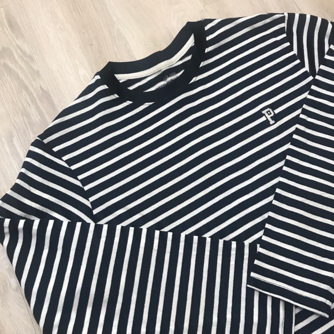 스파오 스트라이프 긴팔 티셔츠 XL사이즈 상품이미지1