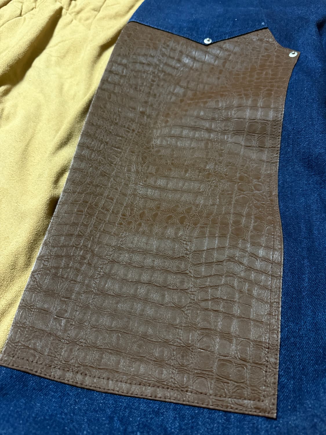 엔아카이브 컬렉션 라인 레더패치 데님 팝니다 상품이미지2