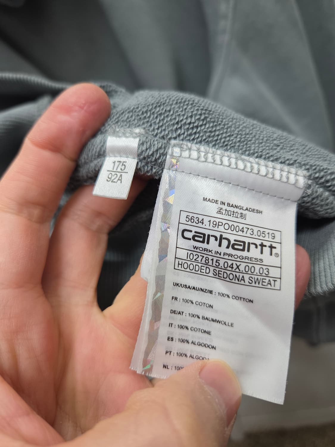 칼하트 세도나 가먼트다잉 후드티 상품이미지5